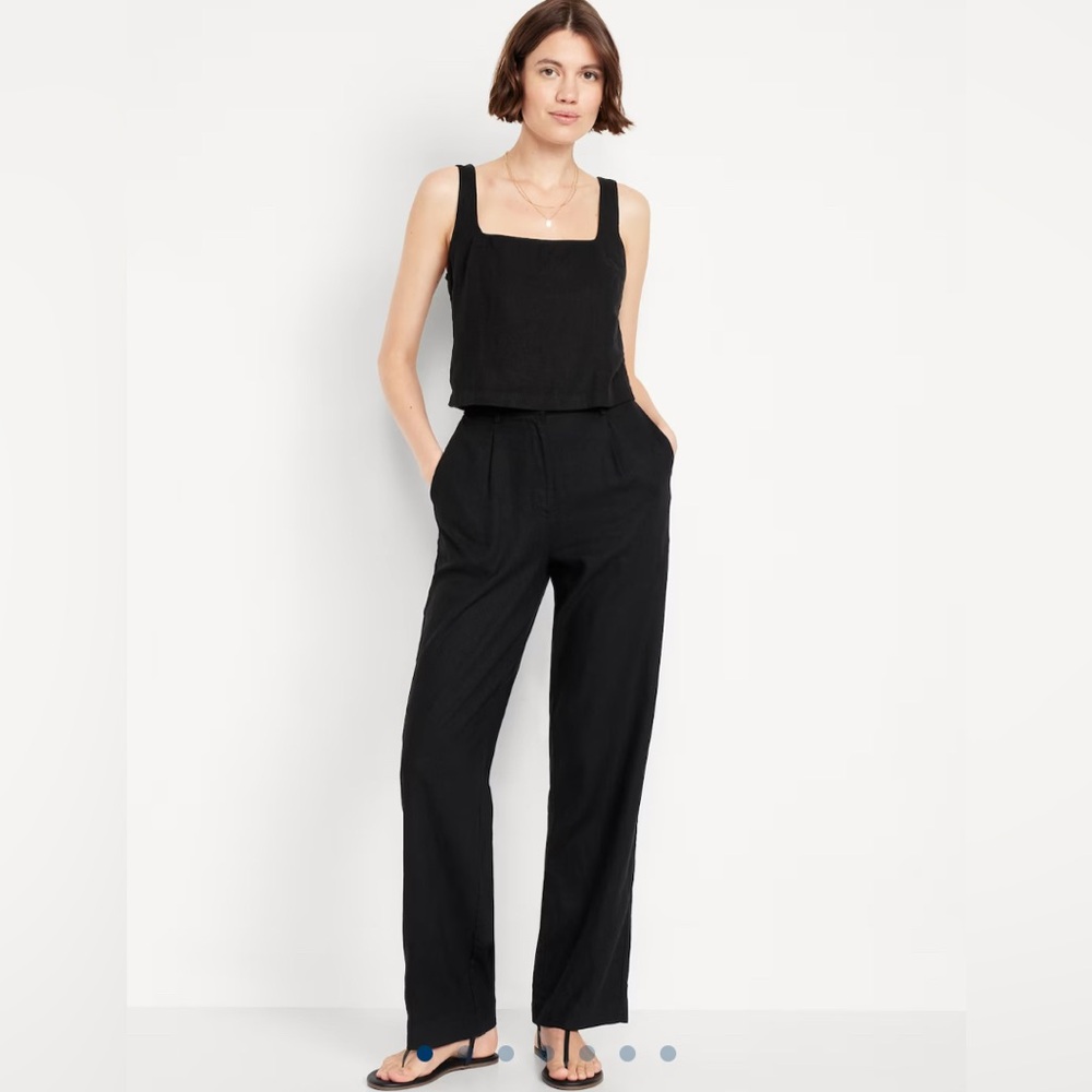 Old Navy Extra High-Rise Linen-Blend Taylor Wide-Leg Pants